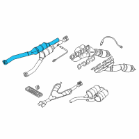 OEM 2001 BMW 540i Catalytic Converter Diagram - 18-30-1-437-546