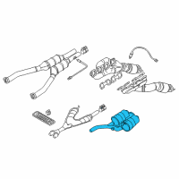 OEM 2003 BMW 540i Rear Muffler Diagram - 18-10-1-439-825