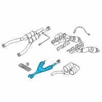 OEM BMW 540i Centre Muffler Diagram - 18-10-1-440-366