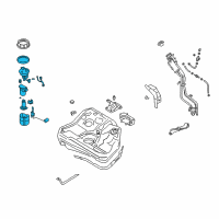 OEM Chrysler Sebring Fuel Gas Pump Assembly Diagram - 1760A049