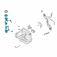 OEM 2005 Chrysler Sebring Fuel Gas Pump Assembly Diagram - 1760A049