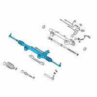 OEM 2009 Infiniti FX35 Power Steering Gear & Linkage Assembly Diagram - 49001-1CA0B