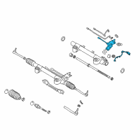 OEM 2009 Infiniti FX50 Power Steering Gear Sub Assembly Diagram - 49210-1CA1A