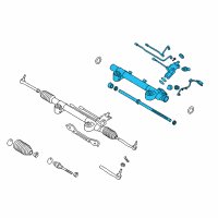 OEM 2012 Infiniti FX50 Power Steering Gear Assembly Diagram - 49200-1CA1B