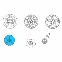 OEM 2001 Lexus IS300 Ornament Sub-Assy, Wheel Hub Diagram - 42603-53010