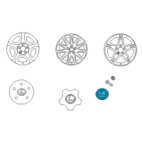 OEM 2006 Lexus RX330 Ornament Sub-Assy, Wheel Hub Diagram - 42603-AH010