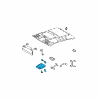 OEM Toyota Tundra Map Lamp Assembly Diagram - 63650-0C230-B0