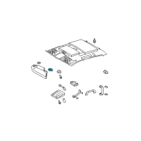 OEM Toyota Sequoia Sunvisor Holder Diagram - 74348-0C030-B0