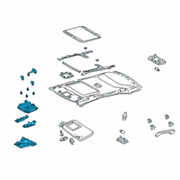 OEM 2020 Toyota Corolla Map Lamp Assembly Diagram - 81260-02870-C0