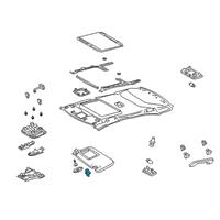 OEM Toyota Corolla Sunvisor Holder Diagram - 74348-04030-C1
