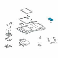 OEM Toyota Corolla Dome Lamp Assembly Diagram - 81240-12100-A9