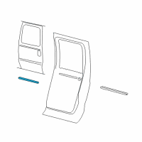 OEM 2001 Ford Excursion Door Moldings Diagram - YC3Z7825556AAPTM