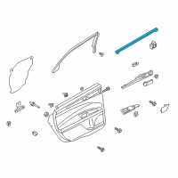 OEM 2019 Ford Police Responder Hybrid Belt Weatherstrip Diagram - DS7Z-5425861-B