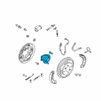 OEM 2017 Ford Fiesta Hub & Bearing Assembly Diagram - DCPZ-1104-A