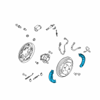 Genuine Ford Brake Shoes diagram