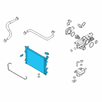 OEM Hyundai Sonata Radiator Assembly Diagram - 25310-0A180