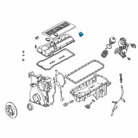 OEM 2005 BMW X5 Sealing Cap, Oil Filler Neck Diagram - 11-12-7-509-328