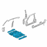 OEM 1998 Honda Civic Floor, FR. Diagram - 65100-S01-L11ZZ