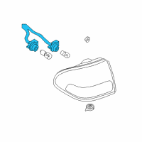 OEM 2003 Nissan Sentra Rear Combination Lamp Socket Assembly Diagram - 26551-5M000