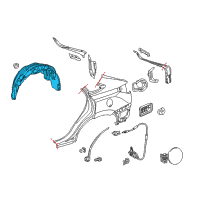 OEM 2011 Lexus RX450h Liner, Rear Wheel House, LH Diagram - 65638-0E010