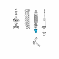 OEM 1999 Honda Prelude Rubber, Front Bump Stop (Polyurethane) (Kasei) Diagram - 51722-SS0-004