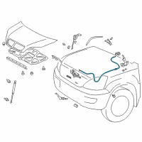 OEM 2005 Lexus GX470 Cable Assy, Hood Lock Control Diagram - 53630-60100