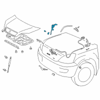 OEM 2008 Lexus GX470 Hook Assy, Hood Auxiliary Catch Diagram - 53550-60050