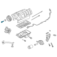 OEM 2014 Ford Mustang Crankshaft Pulley Bolt Diagram - BR3Z-6A340-A