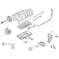 OEM 2022 Ford Mustang Crankshaft Pulley Bolt Diagram - BR3Z-6A340-A
