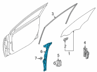 OEM Hyundai Ioniq 5 REGULATOR ASSY-FR DR WDO LH Diagram - 82403-GI000