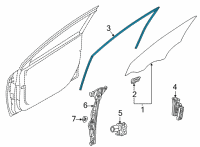 OEM 2022 Hyundai Ioniq 5 RUN ASSY-FR DR WDO GLASS LH Diagram - 82530-GI000