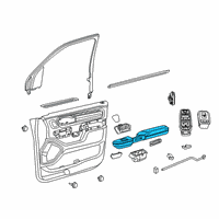 OEM Ram Front Door Trim Armrest Diagram - 6EE842C1AD