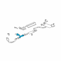 OEM 2008 Saturn Aura Converter & Pipe Diagram - 15947647
