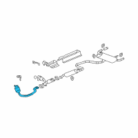 OEM 2008 Saturn Aura Converter & Pipe Diagram - 15947642
