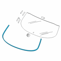 OEM 2017 Honda Pilot Rubber, Windshield Dam Diagram - 73213-TG7-A01