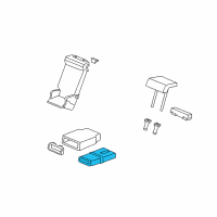 OEM 2008 Acura MDX Holder Assembly, Rear Armrest (Burgundy Brown) Diagram - 82183-SJA-A01ZE