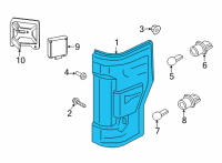 OEM 2022 Ford F-250 Super Duty Tail Lamp Diagram - LC3Z-13404-D