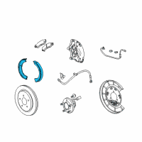 OEM 2010 Chevrolet Camaro Park Brake Shoes Diagram - 92234842