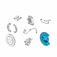 OEM 2011 Chevrolet Camaro Plate Asm-Rear Brake Backing Diagram - 23131778