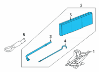OEM 2021 Nissan Rogue Tool Set Diagram - 99501-6RR0A