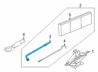 OEM 2008 Infiniti M45 Wrench-Wheel Nut Diagram - 99545-0U000