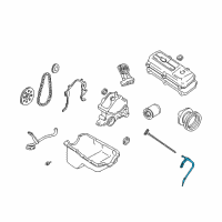 OEM Ford Mustang Oil Dipstick Tube Diagram - XR3Z6754CA