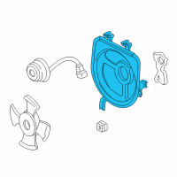 OEM 1999 Acura Integra Shroud, Air Conditioner Diagram - 38615-P72-000