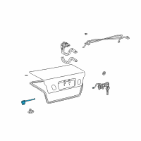 OEM Lexus Luggage Compartment Door Lock Assembly Diagram - 64600-30120