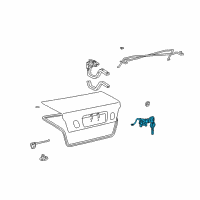 OEM 1998 Lexus GS300 Luggage Compartment Lock Cylinder & Key Set Diagram - 69055-30351