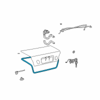 OEM Lexus GS400 Weatherstrip, Luggage Compartment Door Diagram - 64461-30271