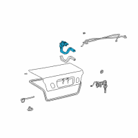 OEM Lexus GS400 Hinge Assy, Luggage Compartment Door Diagram - 64510-30281
