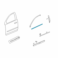 OEM 2015 GMC Acadia Belt Weatherstrip Diagram - 20940627