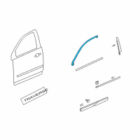 OEM 2016 Chevrolet Traverse Reveal Molding Diagram - 25975013