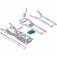 OEM 2003 BMW 760Li Drink Holder, Centre Console Diagram - 51-16-7-022-816